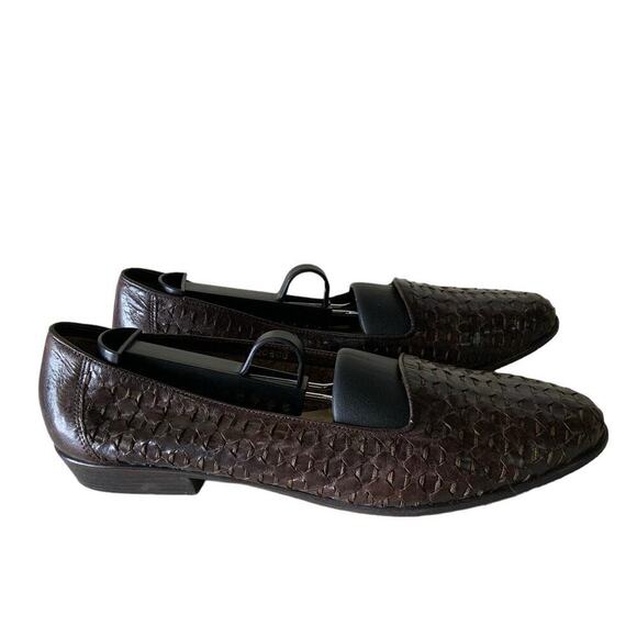 Cabin Creek Leather Womens Shoes Size 10M Woven Weave Made in Brazil Flat - Picture 1 of 12